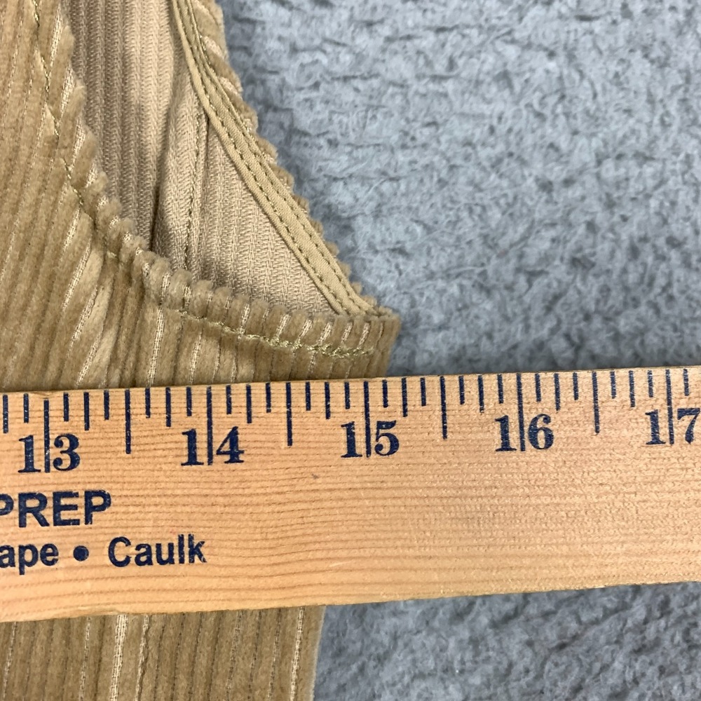 & Other Stories Mini Dress Size 2 Beige Corduroy Button Up Workwear Retro Hippie - Picture 8 of 10